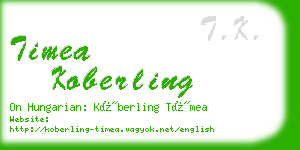 timea koberling business card